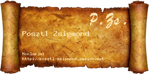 Posztl Zsigmond névjegykártya