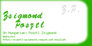 zsigmond posztl business card